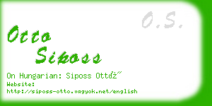 otto siposs business card